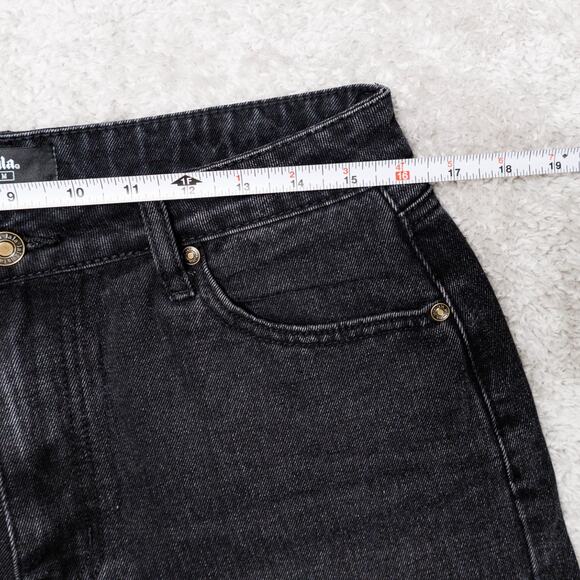 Dressed in LaLa Effortlessly Cool Wide Leg Denim Throwback Black Womens M 32x31 - Picture 6 of 14